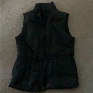 Charcoal grey puffer vest! Like new!